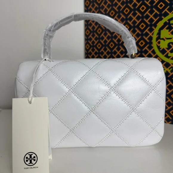 NWT Tory Burch Willa Shine Mini Top Handle Bag - Picture 4 of 13